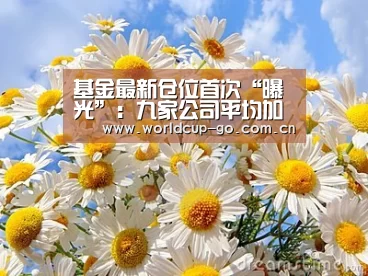 基金最新仓位首次“曝光”:九家公司平均加仓1.6%“中文资讯”(图2) 赛程查询